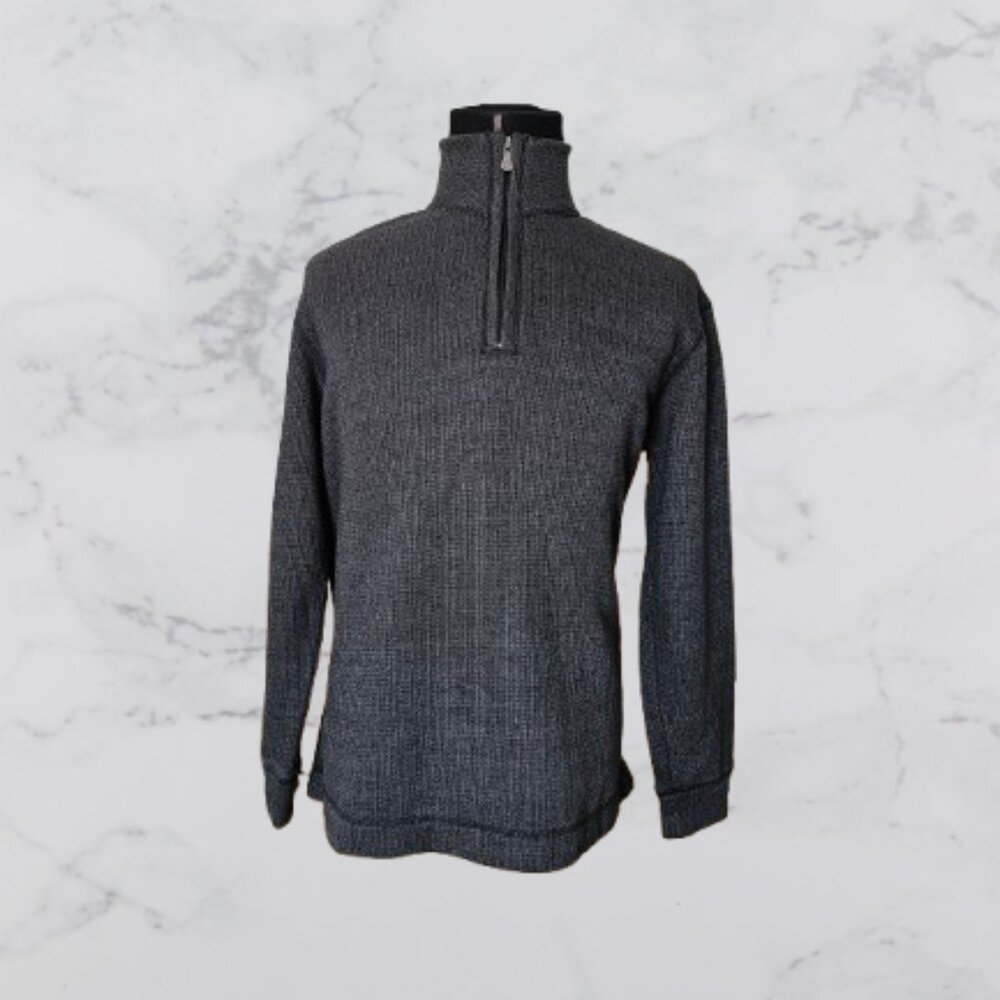 METHOD MEN'S PILLOVER MOCK 1/4 ZIP UP SWEATER - SIZE LARGE